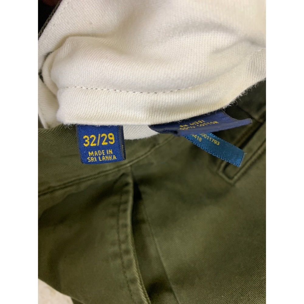 Polo Ralph Lauren Bedford Chino Pants Mens Green Classic Fit Cotton Casual 32x29 - Picture 7 of 9